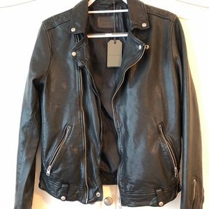 All Saints black leather jacket